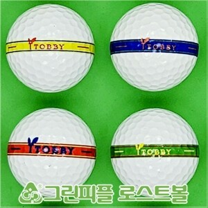 TOBBY(토비) 저압축 골프공 2피스 B+급 로스트볼 16개